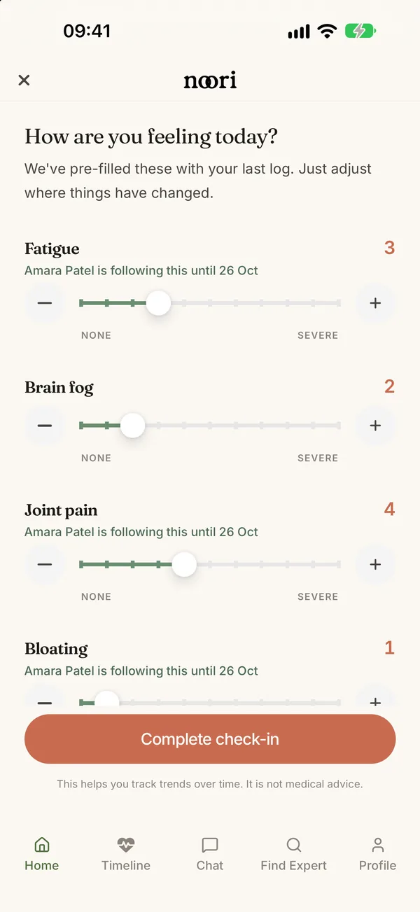 Daily check-in