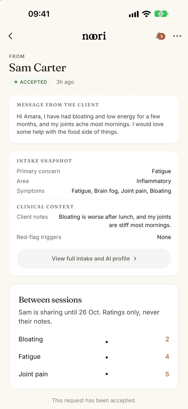 Client request and intake